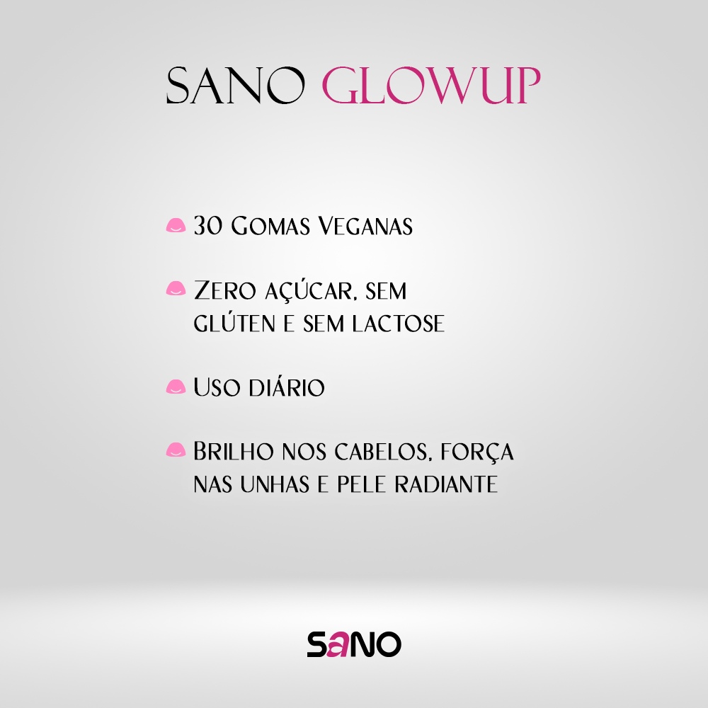 Sano GlowUp — gominha vegana sabor frutas vermelhas