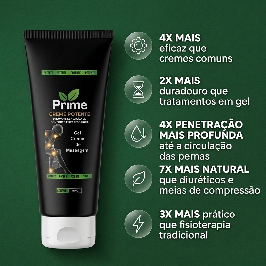 5 benefícios do Prime Creme para pernas inchadas e pesadas