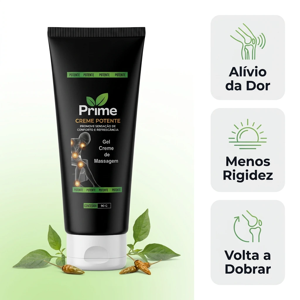 Prime Creme de Massagem — alívio da queimação, noites sem dor e circulação nas pernas