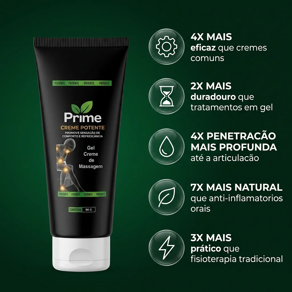 6 benefícios comprovados do Prime Creme Potente para dor no joelho