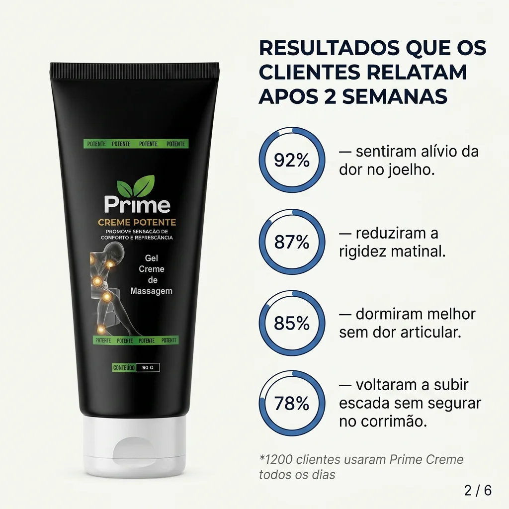 Resultados que os clientes relatam após 2 semanas de uso na articulação