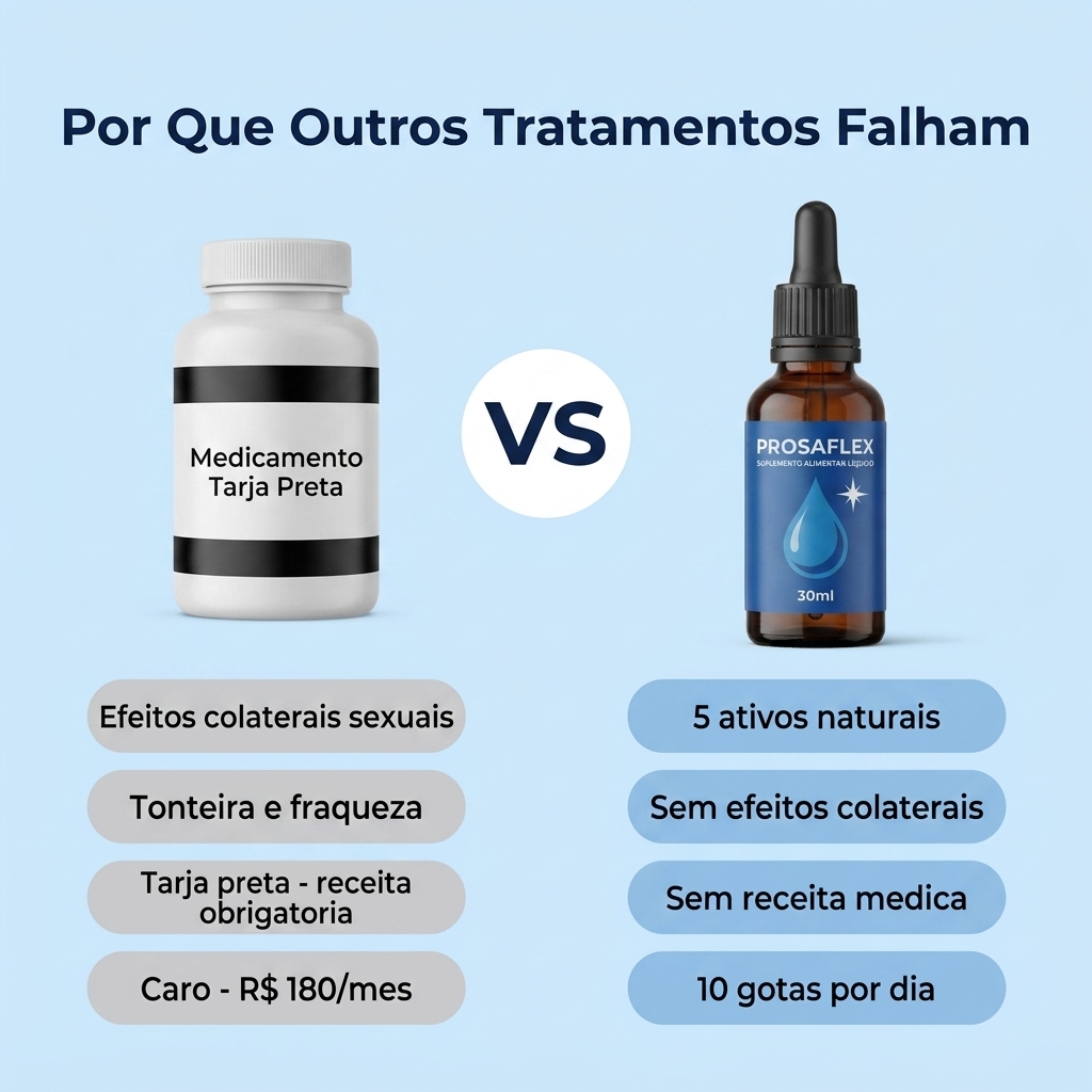 ProsaFlex vs medicamento tarja preta — por que outros tratamentos falham