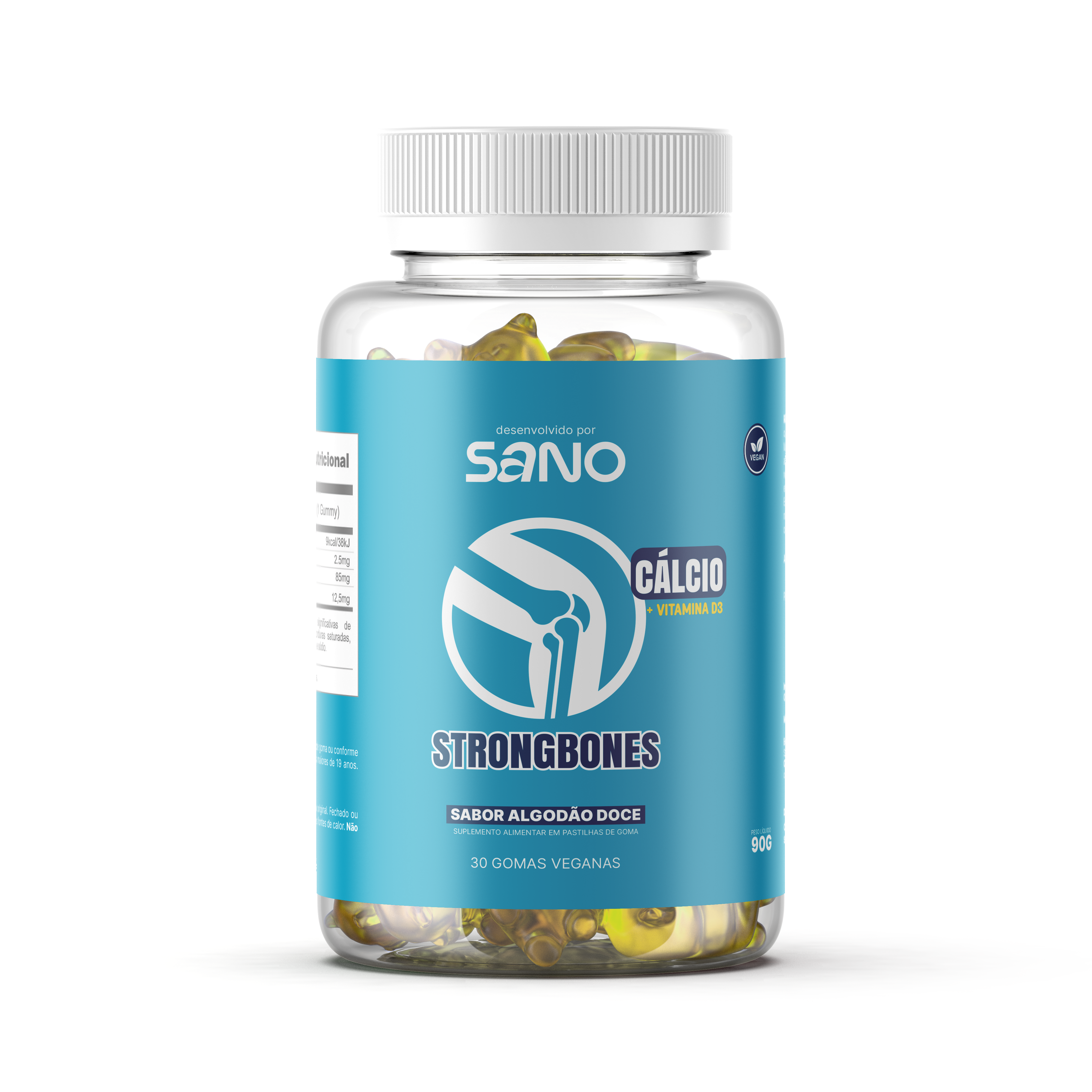 Sano StrongBones — Frasco com 30 gomas