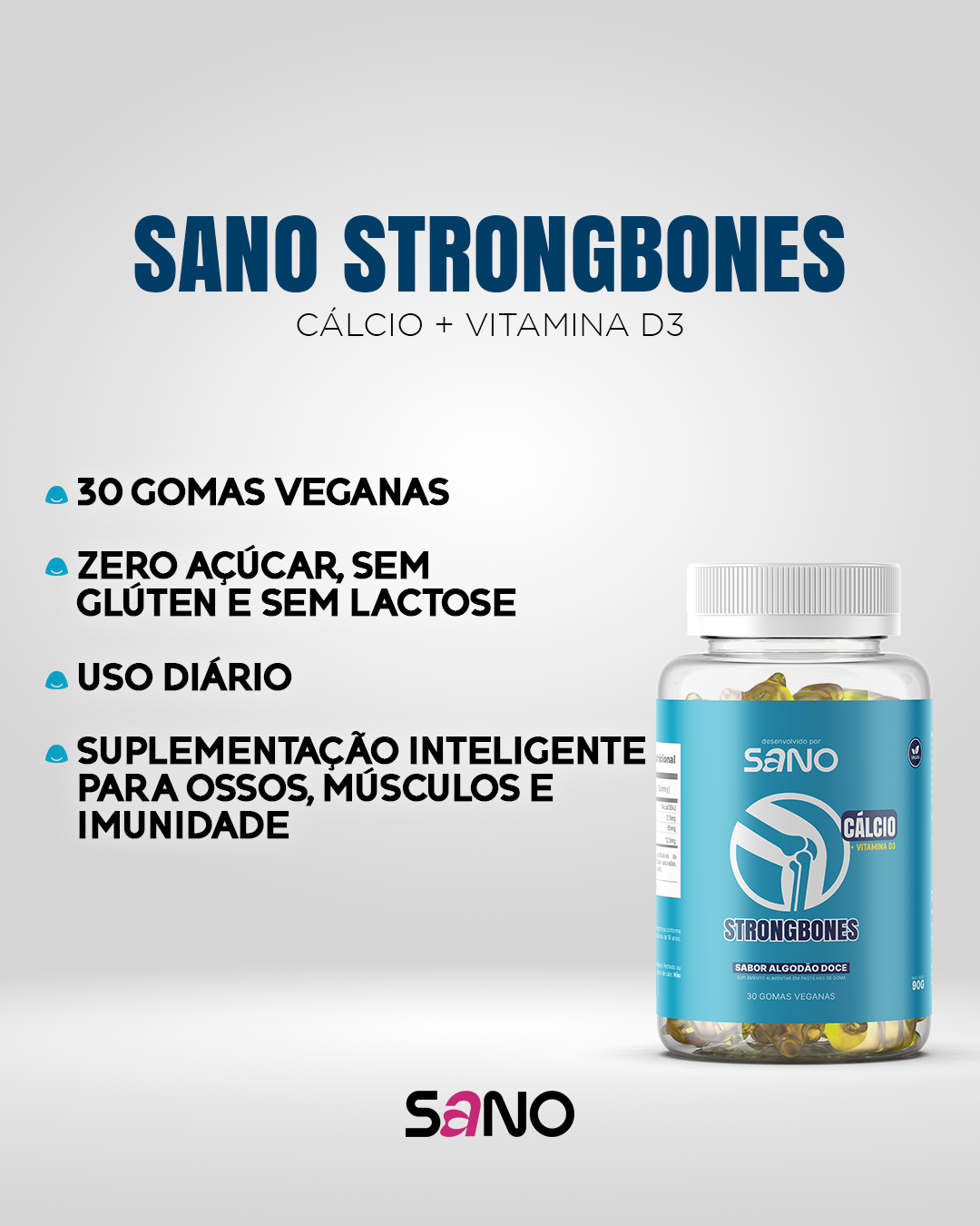 Sano StrongBones — Composição da gominha