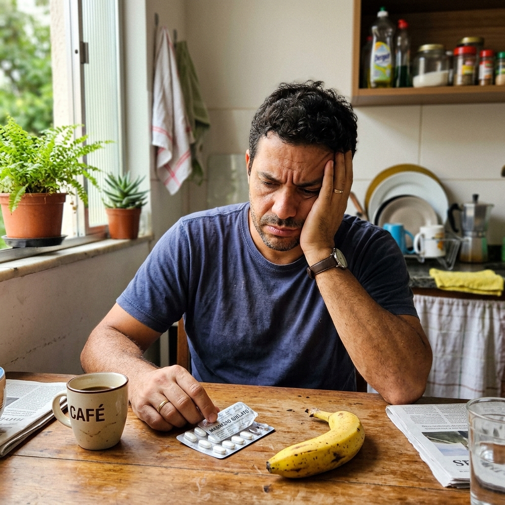 Homem 50 anos confuso com exame de cálcio normal — câimbra continua mesmo assim